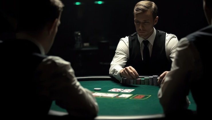 Live roulette wheel spin with dealer visible on multi-camera studio feed